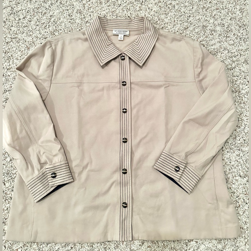 St. John Sport Khaki Stretch Sport Coat